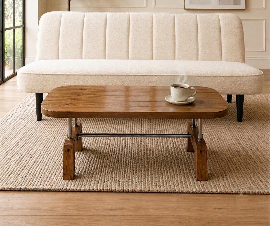 Industrial Style Rustic Coffee Table