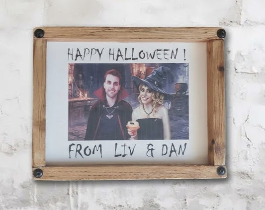 Personalised Photo Halloween Sign