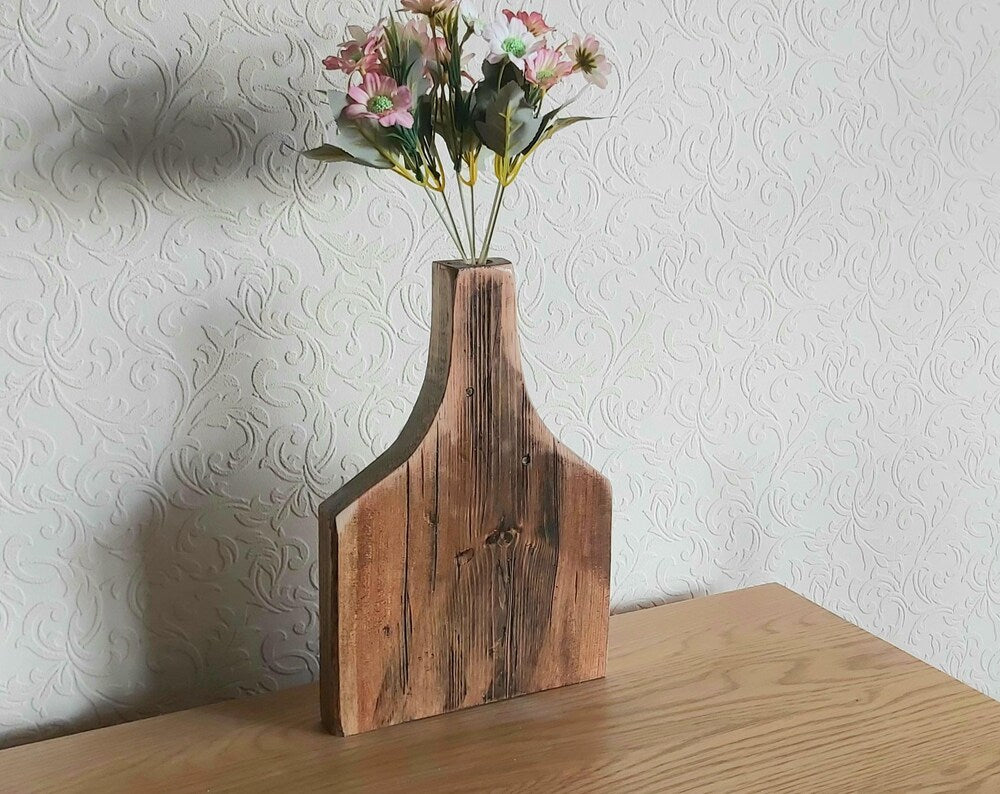 Wooden Vase for Artificial Flowers