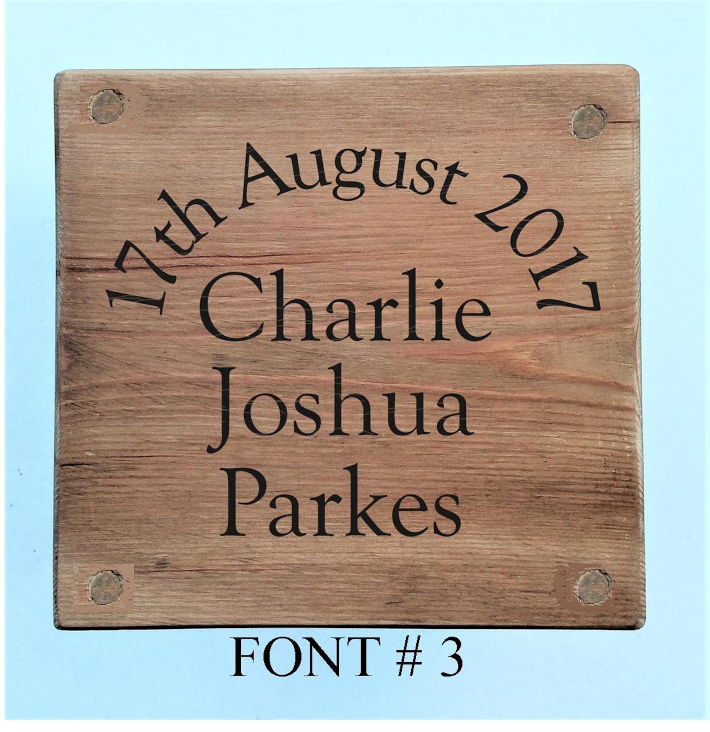 Personalised Rustic Wooden Childrens Stool Toddler Baby Gift