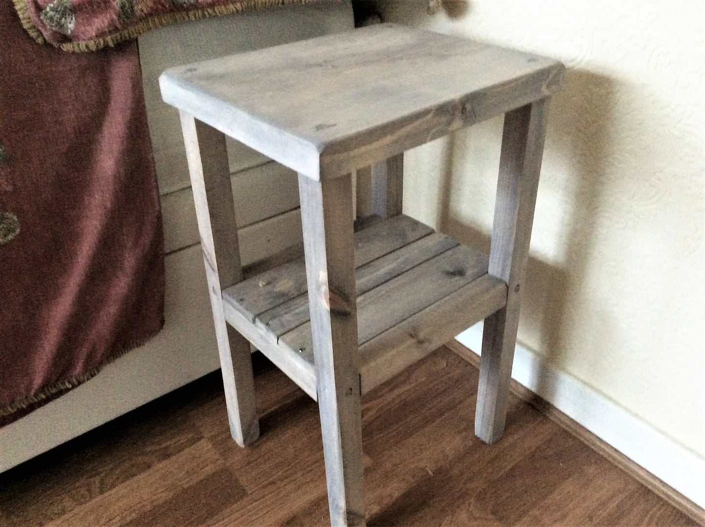 CAUNTON Compact Rustic Bedside Table