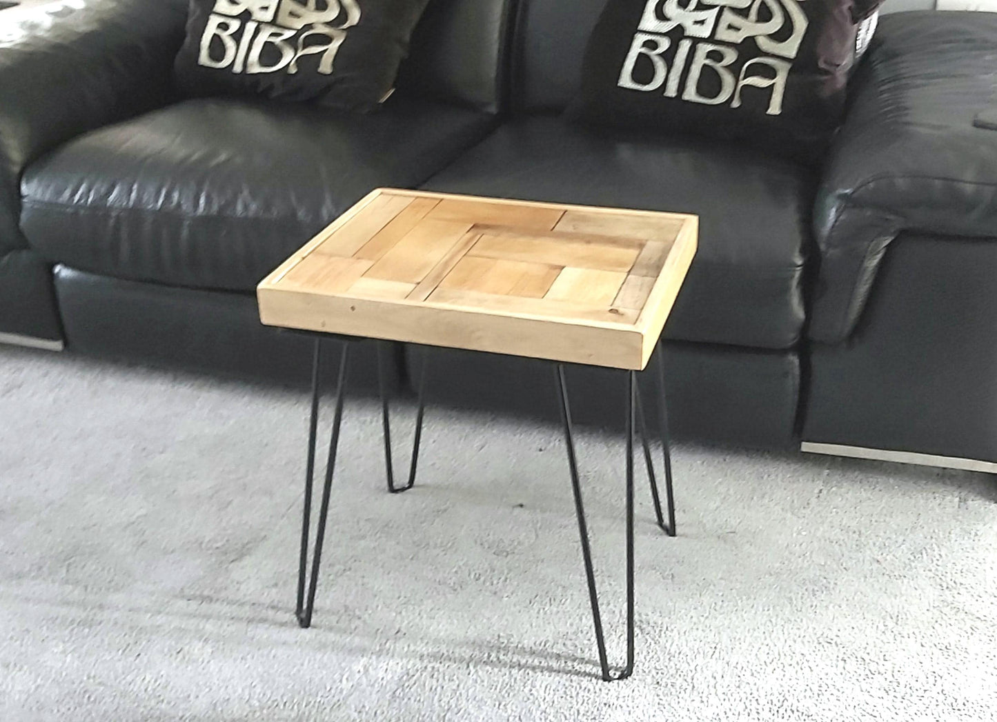 Wooden Mosaic Side Table