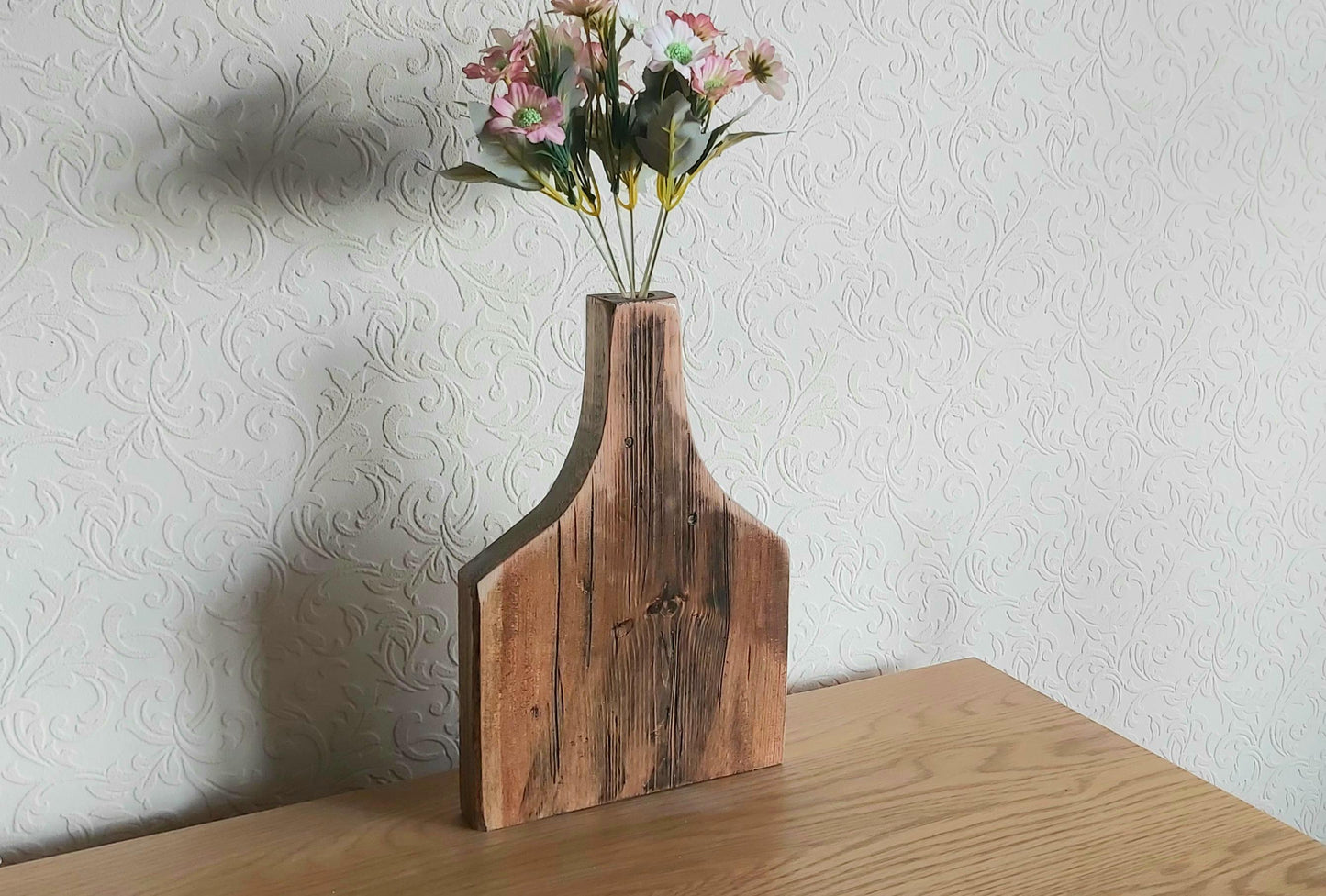 Wooden Vase for Artificial Flowers