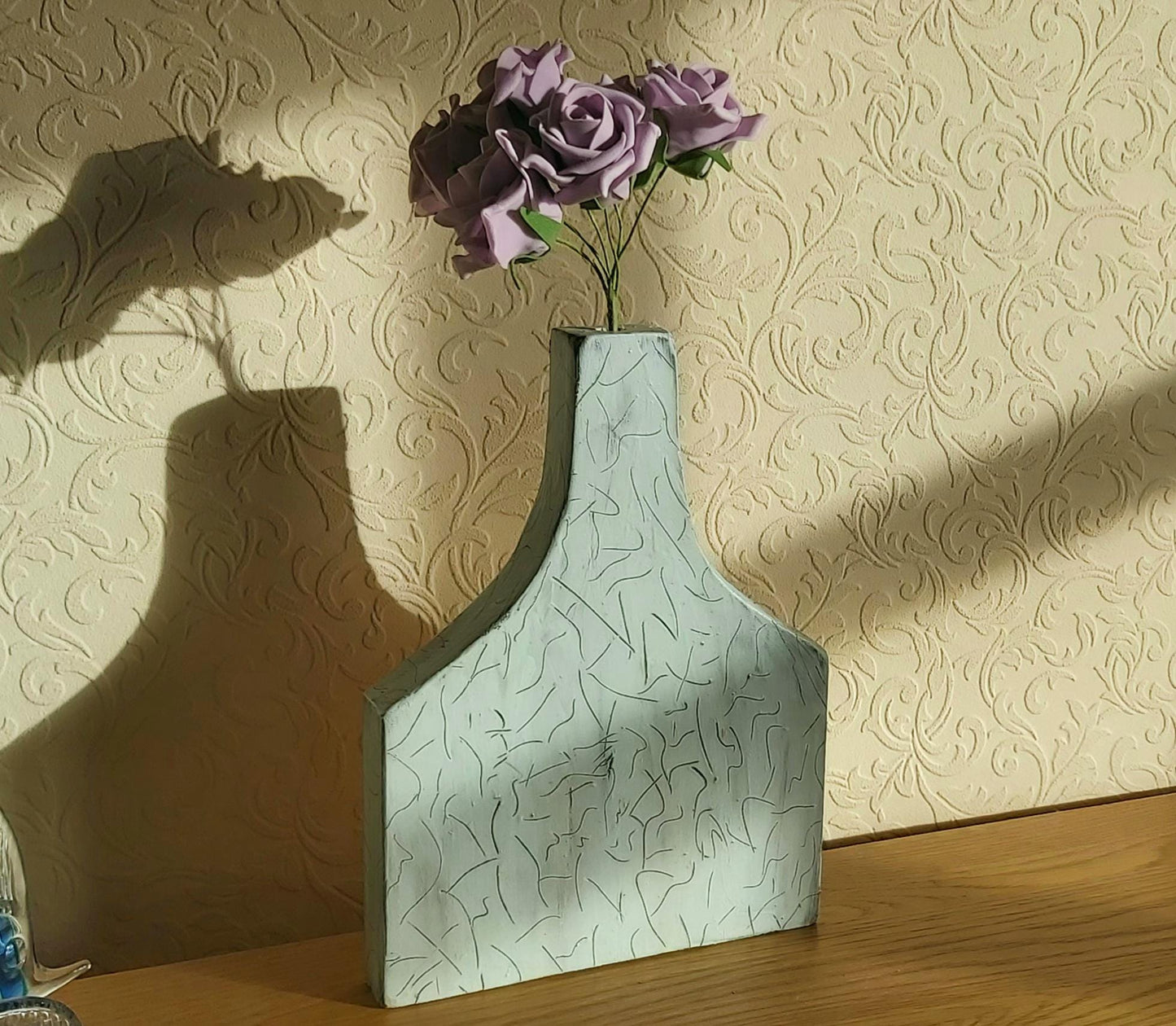 Wooden Vase for Artificial Flowers