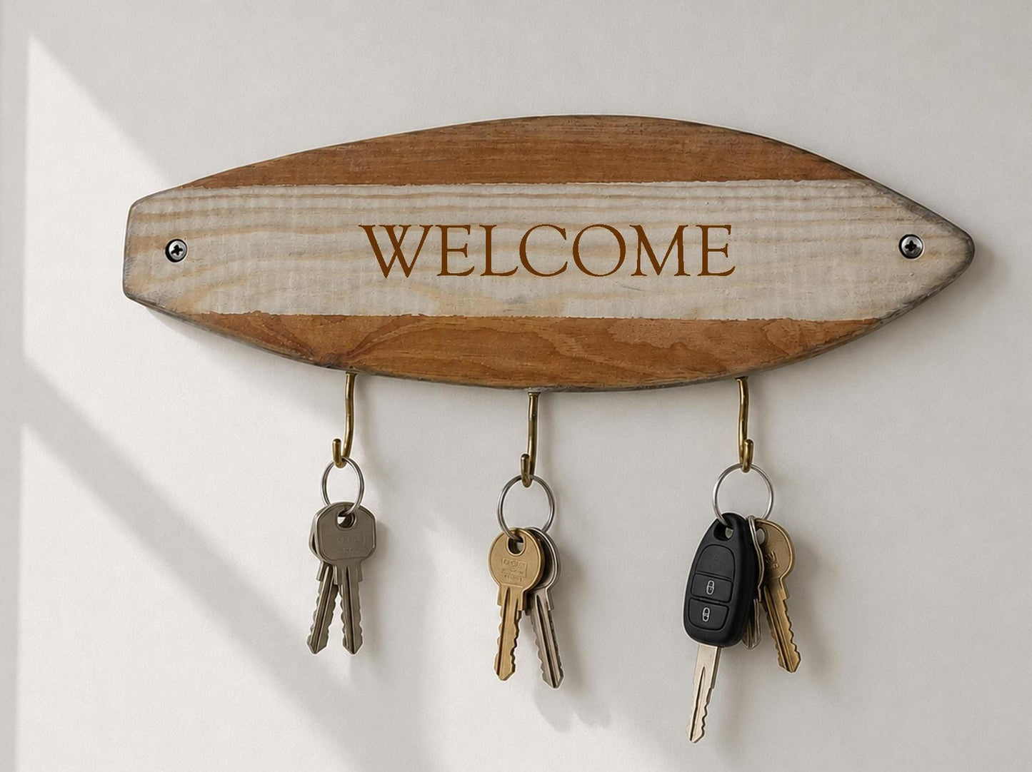 Surfboard Key Holder with Custom Name Option – Coastal Home Decor