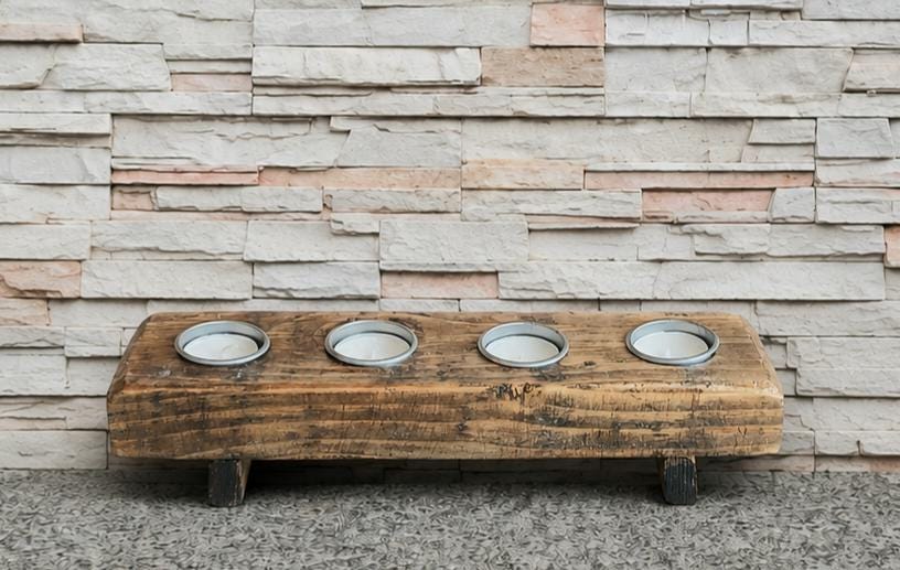 Reclaimed Rustic Tea Light Candle Holder