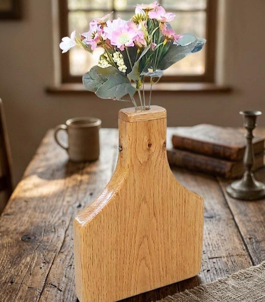 Wooden Vase for Artificial Flowers