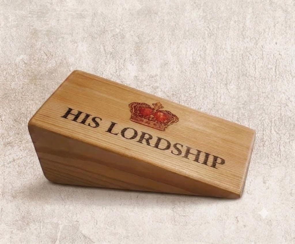 Personalised Wooden Door Stop Wedge