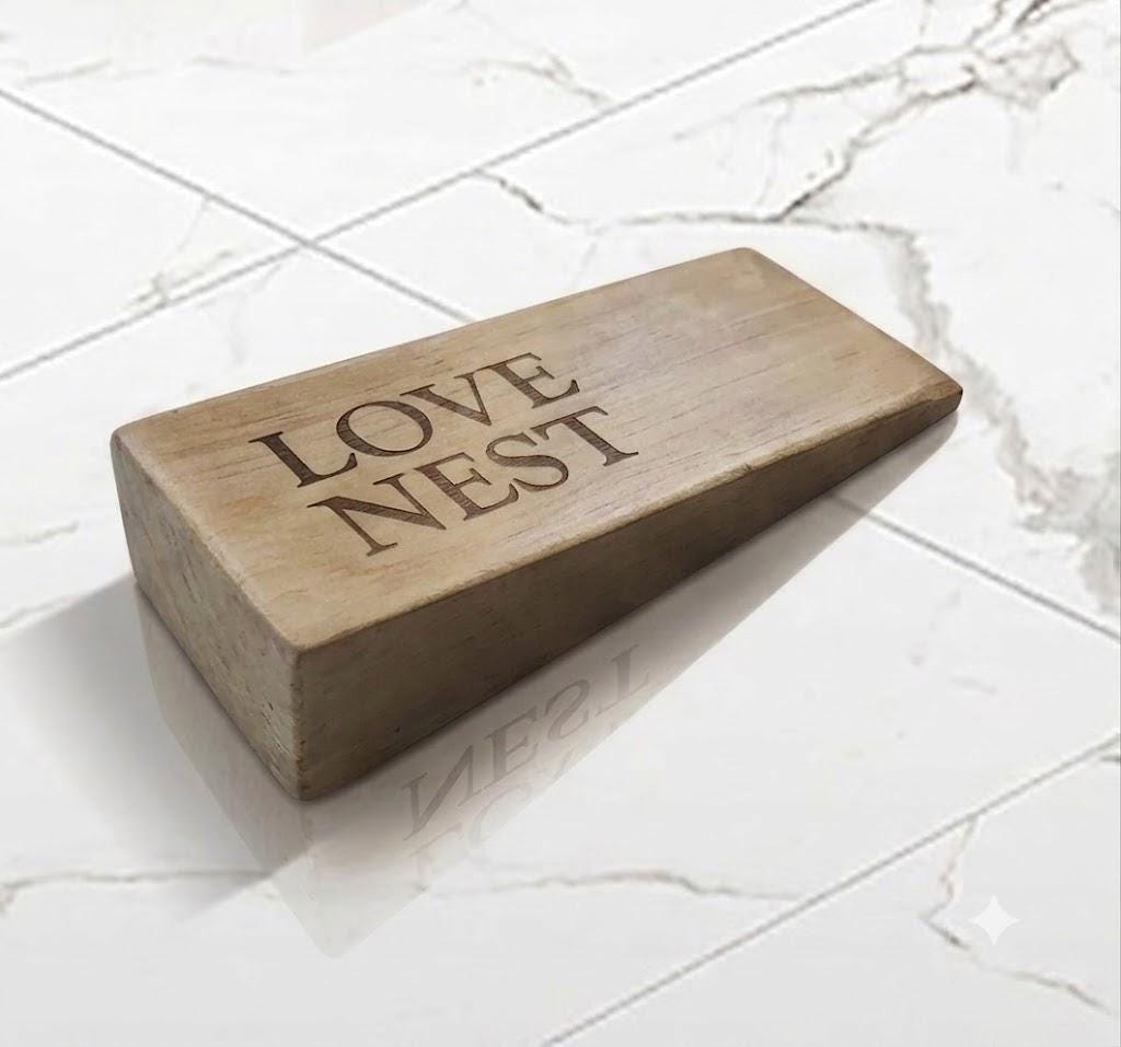 Personalised Wooden Door Stop Wedge
